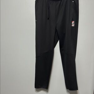 Fila Black Joggers with Red Logo